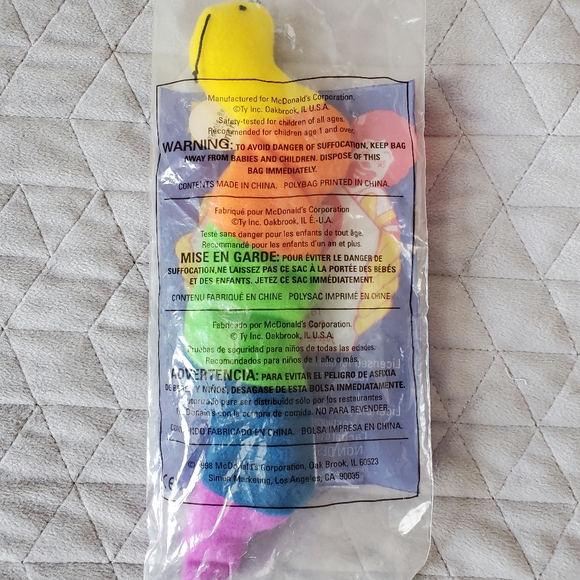 Ty Teenie Beanie Baby Inch Caterpillar Toy Animal 1998 McDonalds #4 - Picture 2 of 2